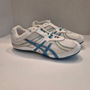 ASICS Gel Rhythmic Zumba Shoes White/Maui Blue/Silver: 9.5 - Worn once, excellen